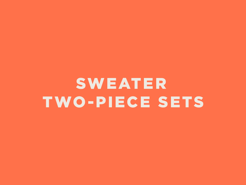 Women's Collection Sweater Two-Piece Sets