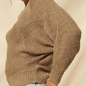 A Ribbed Knit Sweater