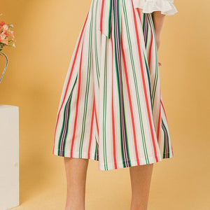 A Woven Midi Skirt