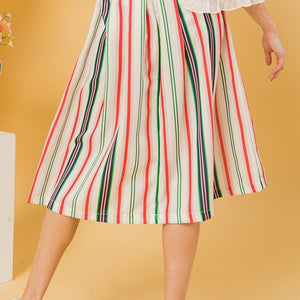 A Woven Midi Skirt