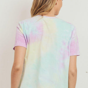 Tie Dyed Round Neck Short Sleeve Tee