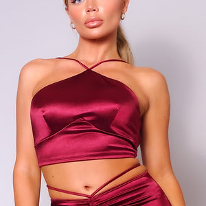 Sexy Halter Front Crop Top