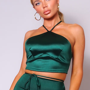 Sexy Halter Front Crop Top