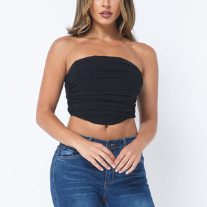 Black Mesh Corset Top