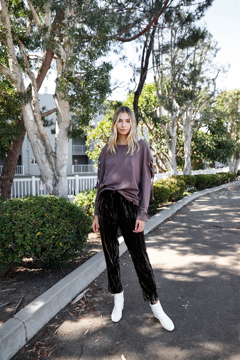 Cocoa Long Sleeve Cut-out Sweater