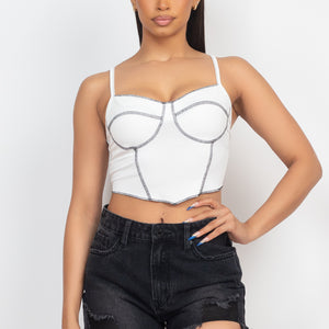 Bustier Sleeveless Ribbed Top