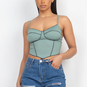 Bustier Sleeveless Ribbed Top