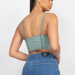 Bustier Sleeveless Ribbed Top