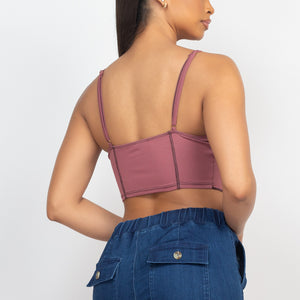 Bustier Sleeveless Ribbed Top