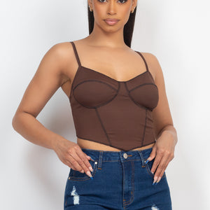 Bustier Sleeveless Ribbed Top