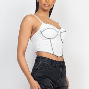 Bustier Sleeveless Ribbed Top