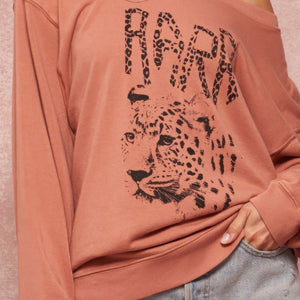 Rose Garment Dyed French Terry Graphic Sweatshirt