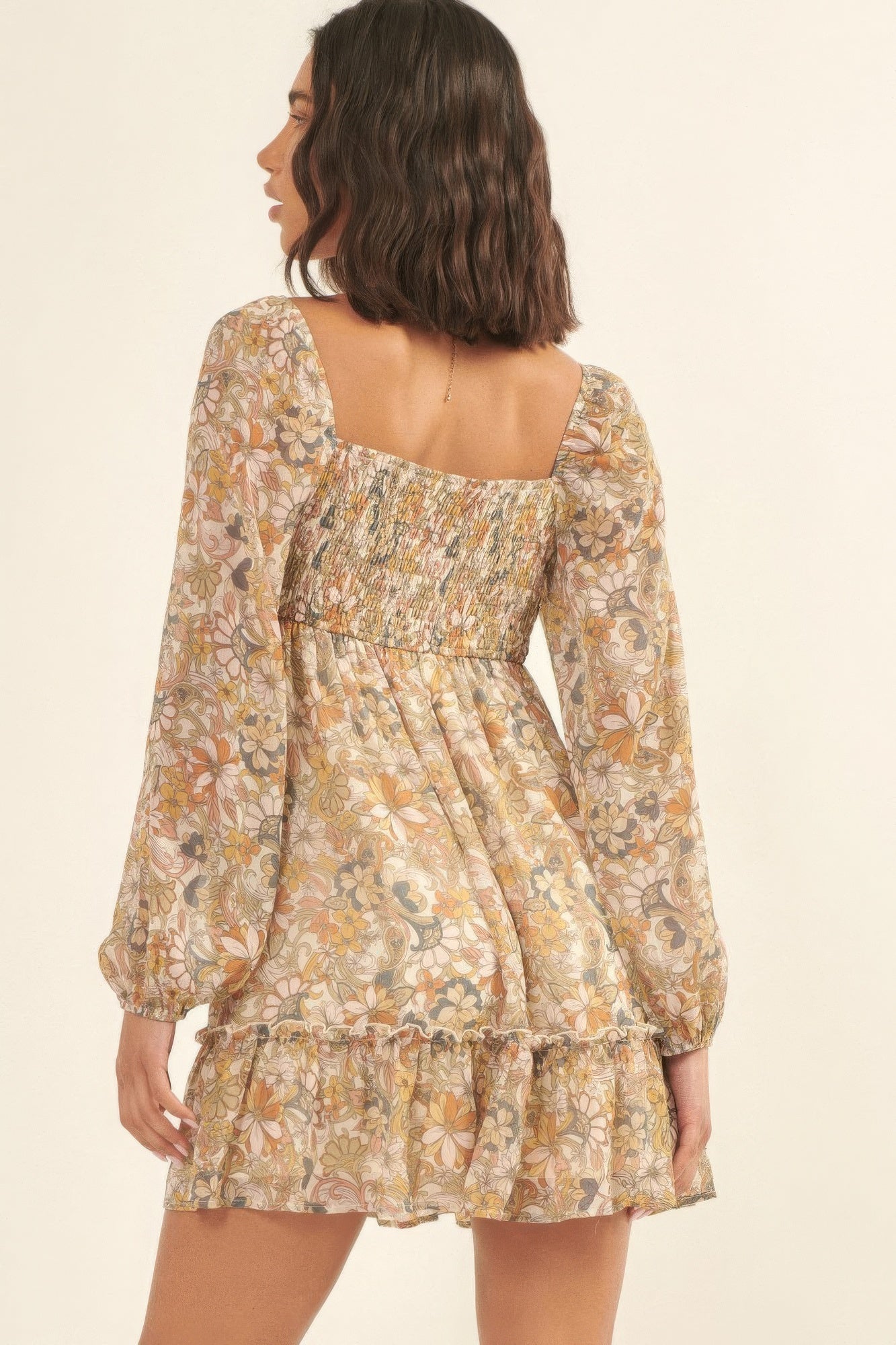 Floral Print Woven Mini Dress