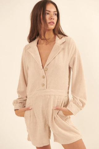 Woven Corduroy Romper