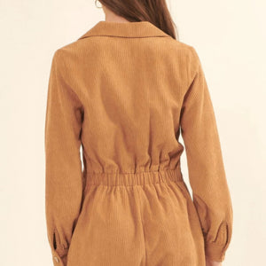 A Woven Corduroy Romper