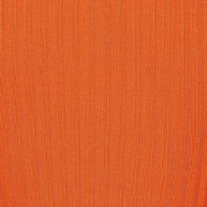 Orange Knit Mock Neck Round Dress