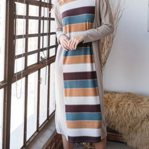 Colorblock Striped Dress