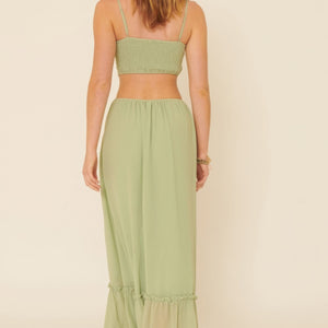 Chiffon Floral Lace Maxi Dress