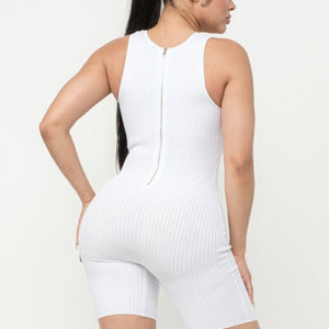 Poinetlle Stitch Romper in White