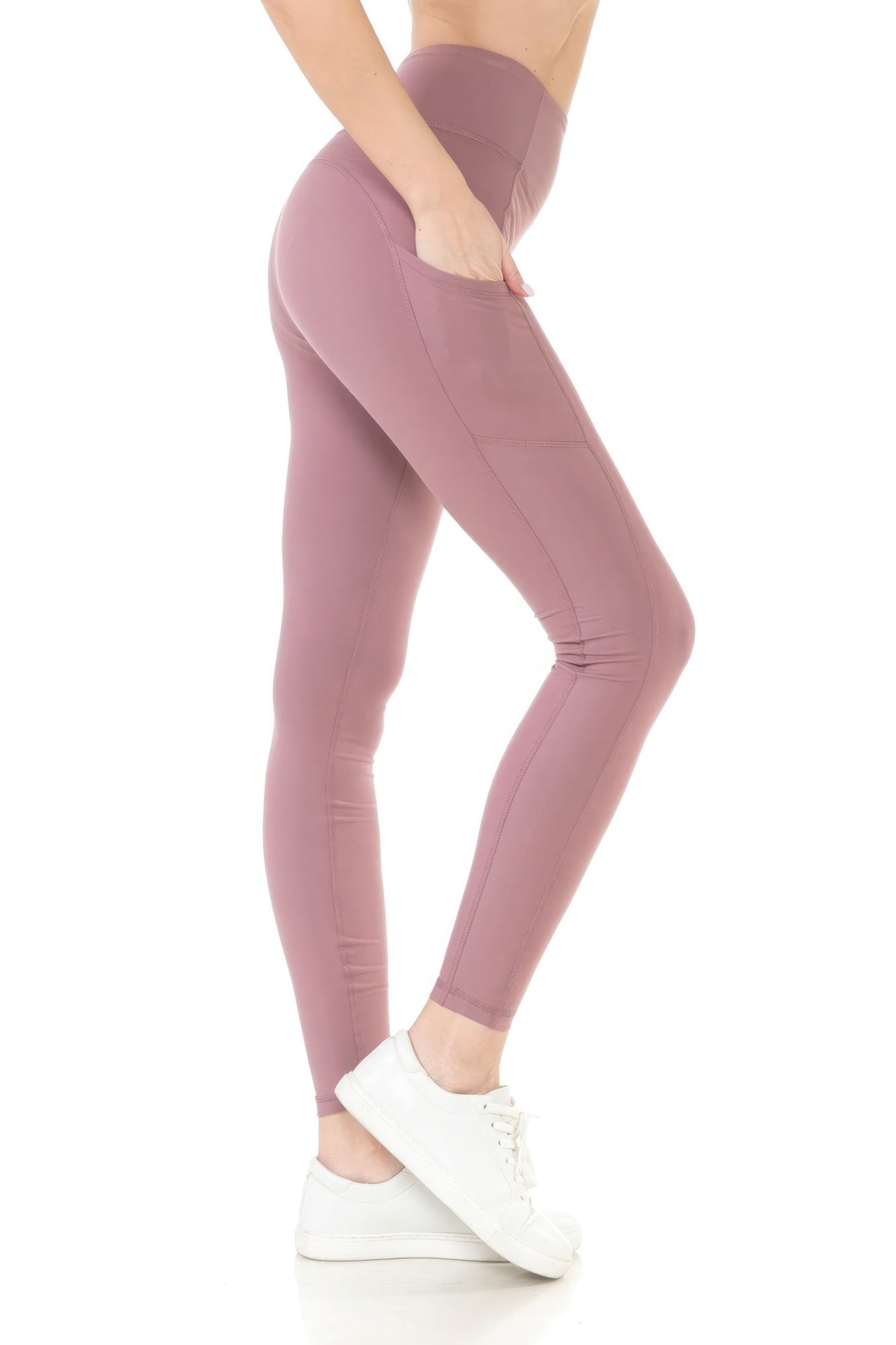 Full Length Performance Activewear Leggings in  Lunar Rock