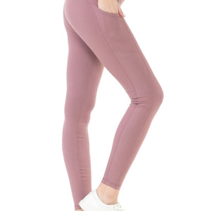 Full Length Performance Activewear Leggings in  Lunar Rock