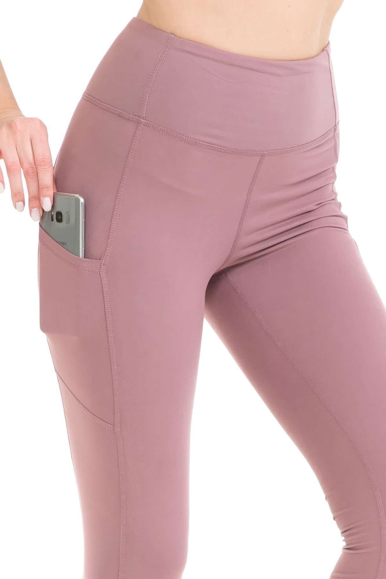 Full Length Performance Activewear Leggings in  Lunar Rock