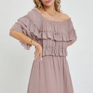 Off Shoulder Ruffle Dress