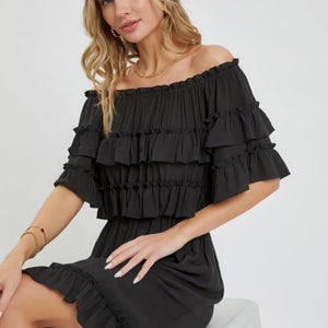 Off Shoulder Ruffle Dress