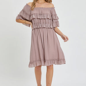 Off Shoulder Ruffle Dress