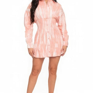 Pink Tie Dye Mini Dress