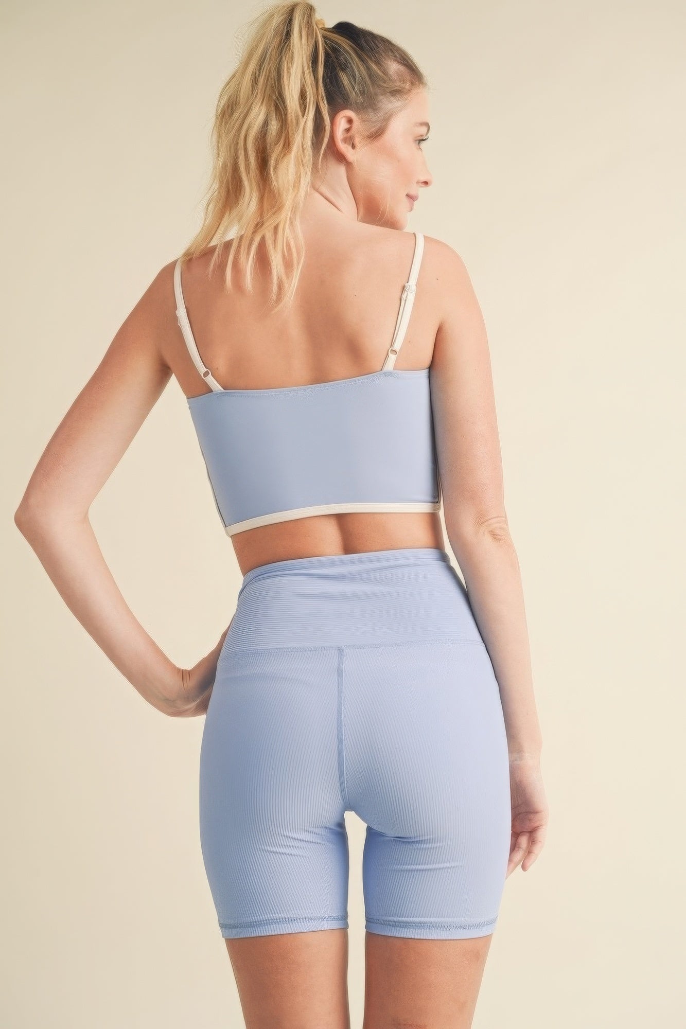 Blue Sculpting Bra Tank