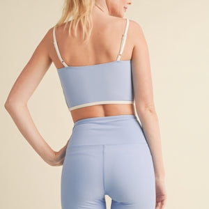 Blue Sculpting Bra Tank