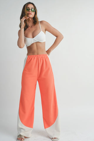 Two Toned Wide Leg Pants