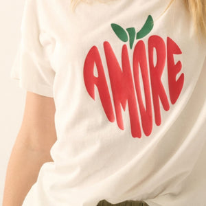 Amore Garment-washed Fruit Graphic Tee