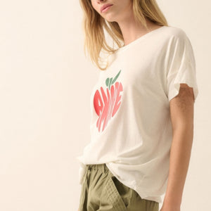 Amore Garment-washed Fruit Graphic Tee