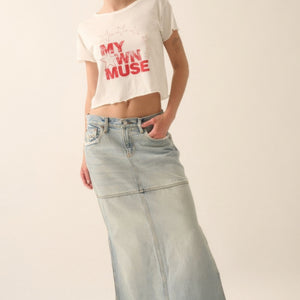 My Own Muse Vintage Wash Cropped Graphic Tee