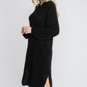 Minimal Long Sleeve Midi Dress