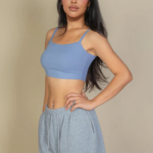 Cloud Ribbed Knit Cami Crop Top