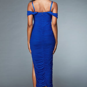 Royal Mesh Midi Dress