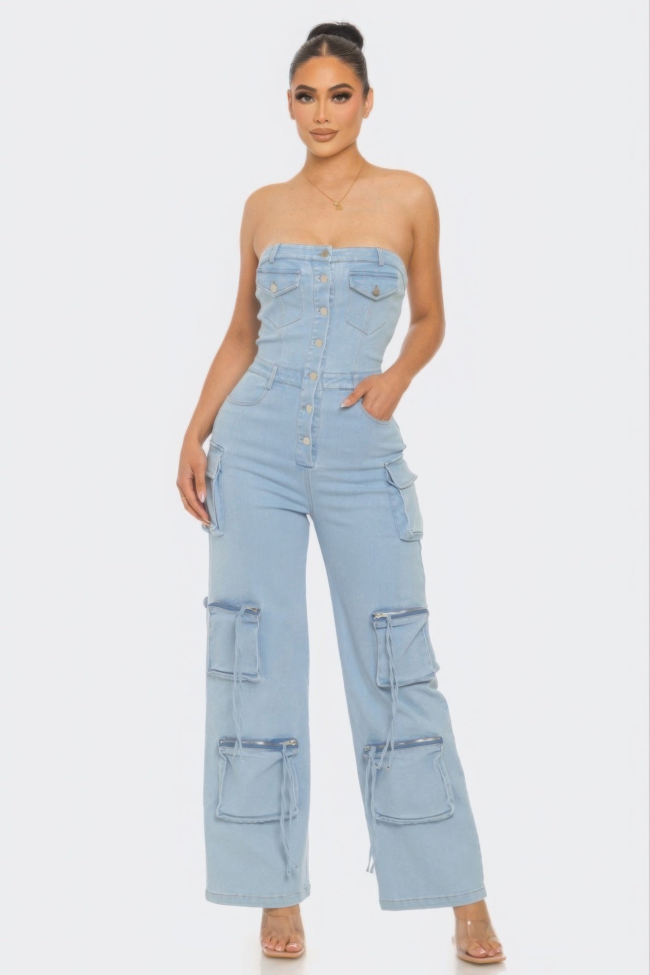 Denim Jumpsuit - Stylish & Comfortable Stretch Design