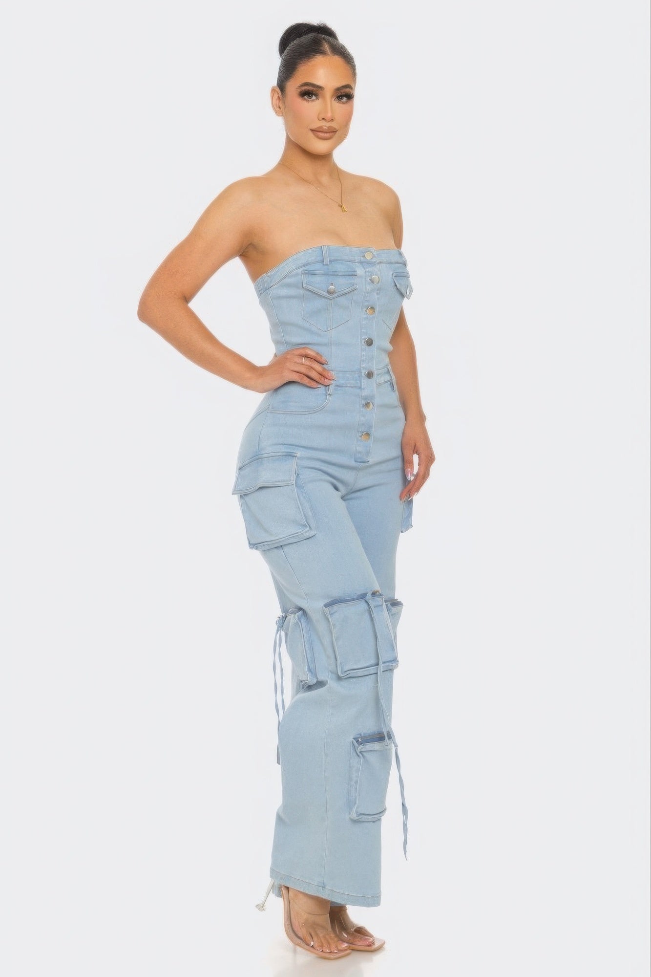 Denim Jumpsuit - Stylish & Comfortable Stretch Design