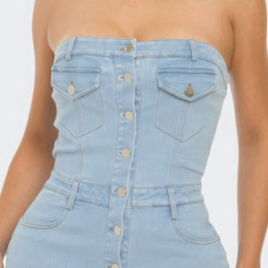 Denim Jumpsuit - Stylish & Comfortable Stretch Design