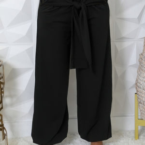 Black High-waisted Stretch Pants