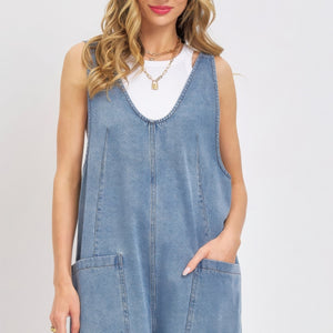 Summer Denim Overall Romper