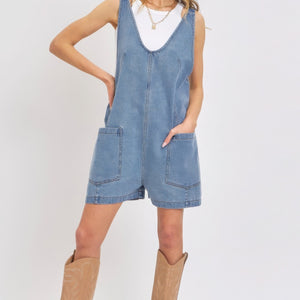 Summer Denim Overall Romper